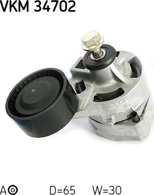 SKF VKM 34702 - Натягувач ременя, поліклиновий ремінь autozip.com.ua