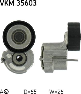 SKF VKM 35603 - Паразитний / провідний ролик, поліклиновий ремінь autozip.com.ua