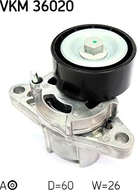 SKF VKM 36020 - Натягувач ременя, клинові зуб. autozip.com.ua