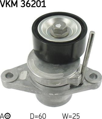 SKF VKM 36201 - Натягувач ременя, поліклиновий ремінь autozip.com.ua