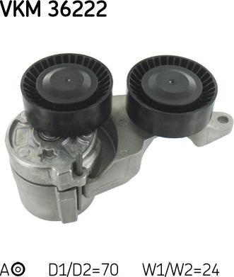 SKF VKM 36222 - Натягувач ременя, поліклиновий ремінь autozip.com.ua