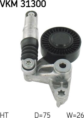 SKF VKM 31300 - Натягувач ременя, поліклиновий ремінь autozip.com.ua
