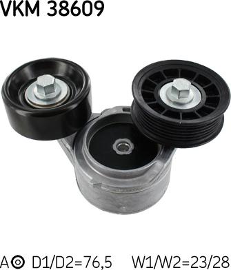 SKF VKM 38609 - Натягувач ременя, поліклиновий ремінь autozip.com.ua