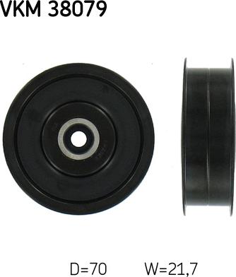 SKF VKM 38079 - Паразитний / провідний ролик, поліклиновий ремінь autozip.com.ua