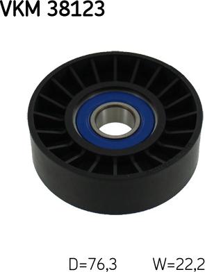 SKF VKM 38123 - Натягувач ременя, поліклиновий ремінь autozip.com.ua