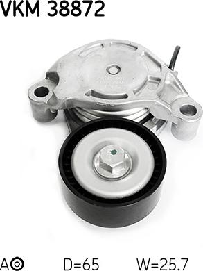 SKF VKM 38872 - Натягувач ременя, поліклиновий ремінь autozip.com.ua