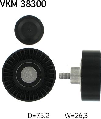 SKF VKM 38300 - Паразитний / провідний ролик, поліклиновий ремінь autozip.com.ua