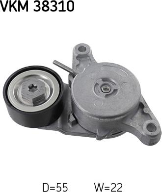 SKF VKM 38310 - Натягувач ременя, клинові зуб. autozip.com.ua