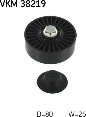 SKF VKM 38219 - Паразитний / провідний ролик, поліклиновий ремінь autozip.com.ua