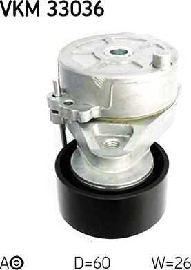 SKF VKM 33036 - Паразитний / провідний ролик, поліклиновий ремінь autozip.com.ua