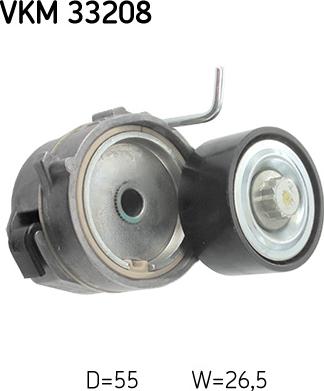 SKF VKM 33208 - Натягувач ременя, поліклиновий ремінь autozip.com.ua