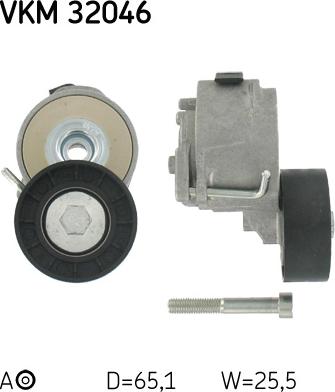 SKF VKM 32046 - Паразитний / провідний ролик, поліклиновий ремінь autozip.com.ua