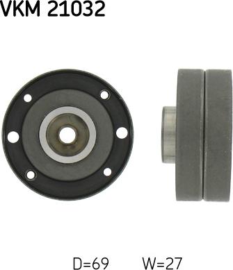 SKF VKM 21032 - Паразитний / Провідний ролик, зубчастий ремінь autozip.com.ua