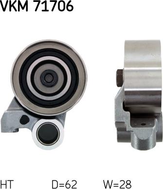SKF VKM 71706 - Натяжний ролик, ремінь ГРМ autozip.com.ua