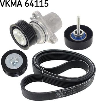 SKF VKMA 64115 - Поликлиновий ремінний комплект autozip.com.ua