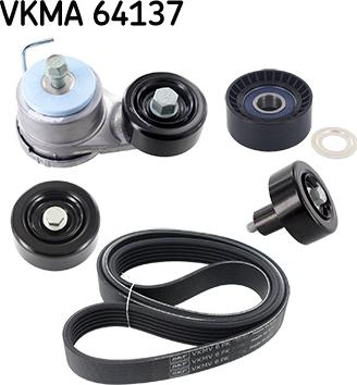 SKF VKMA 64137 - Поликлиновий ремінний комплект autozip.com.ua