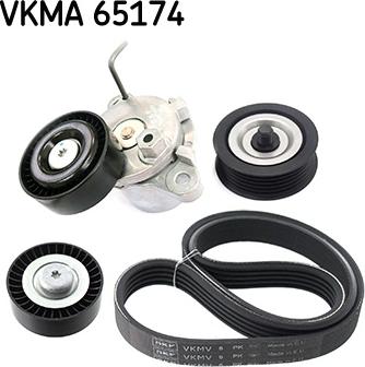 SKF VKMA 65174 - Поликлиновий ремінний комплект autozip.com.ua