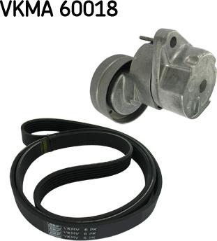 SKF VKMA 60018 - Поликлиновий ремінний комплект autozip.com.ua