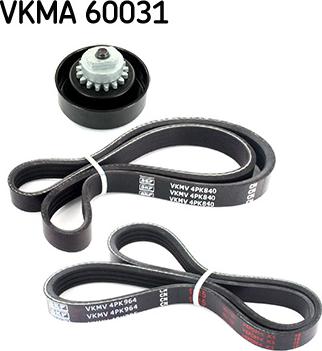 SKF VKMA 60031 - Поликлиновий ремінний комплект autozip.com.ua