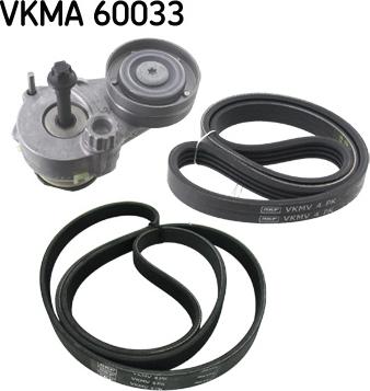 SKF VKMA 60033 - Поликлиновий ремінний комплект autozip.com.ua