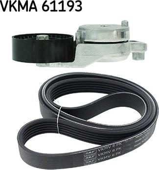 SKF VKMA 61193 - Поликлиновий ремінний комплект autozip.com.ua