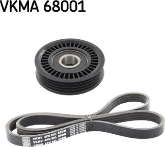 SKF VKMA 68001 - Поликлиновий ремінний комплект autozip.com.ua