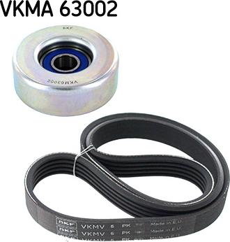 SKF VKMA 63002 - Поликлиновий ремінний комплект autozip.com.ua