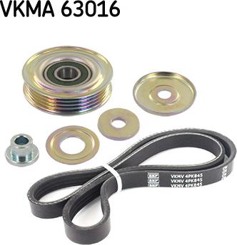 SKF VKMA 63016 - Поликлиновий ремінний комплект autozip.com.ua