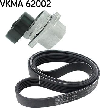 SKF VKMA 62002 - Поликлиновий ремінний комплект autozip.com.ua