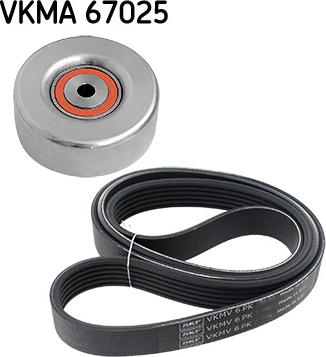 SKF VKMA 67025 - Поликлиновий ремінний комплект autozip.com.ua