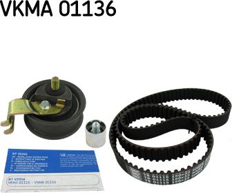 SKF VKMA 01136 - Комплект ременя ГРМ autozip.com.ua