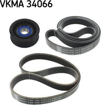 SKF VKMA 34066 - Поликлиновий ремінний комплект autozip.com.ua