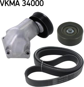 SKF VKMA 34000 - Поликлиновий ремінний комплект autozip.com.ua