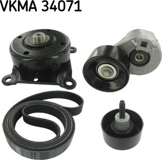 SKF VKMA 34071 - Поликлиновий ремінний комплект autozip.com.ua