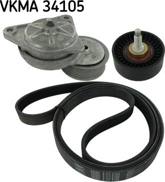 SKF VKMA 34105 - Поликлиновий ремінний комплект autozip.com.ua