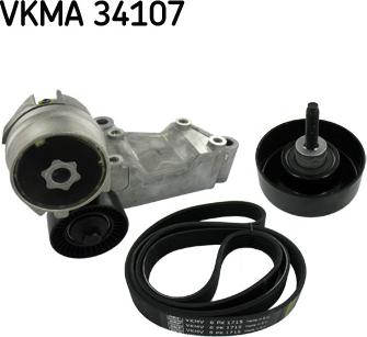 SKF VKMA 34107 - Поликлиновий ремінний комплект autozip.com.ua