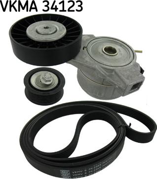 SKF VKMA 34123 - Поликлиновий ремінний комплект autozip.com.ua