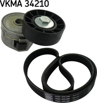 SKF VKMA 34210 - Поликлиновий ремінний комплект autozip.com.ua