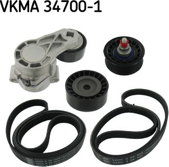 SKF VKMA 34700-1 - Поликлиновий ремінний комплект autozip.com.ua