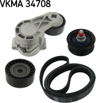 SKF VKMA 34708 - Поликлиновий ремінний комплект autozip.com.ua