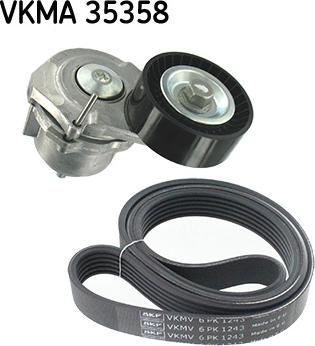 SKF VKMA 35358 - Поликлиновий ремінний комплект autozip.com.ua