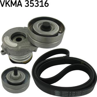 SKF VKMA 35316 - Поликлиновий ремінний комплект autozip.com.ua