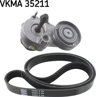 SKF VKMA 35211 - Поликлиновий ремінний комплект autozip.com.ua