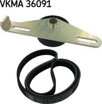 SKF VKMA 36091 - Поликлиновий ремінний комплект autozip.com.ua