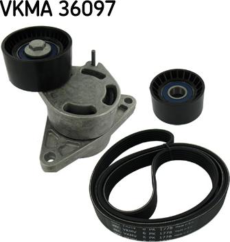 SKF VKMA 36097 - Поликлиновий ремінний комплект autozip.com.ua