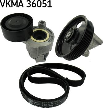 SKF VKMA 36051 - Поликлиновий ремінний комплект autozip.com.ua