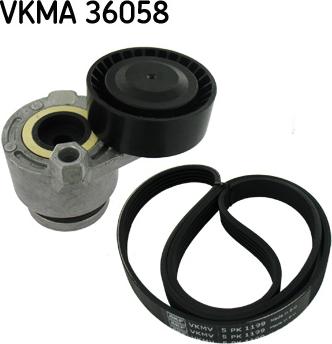 SKF VKMA 36058 - Поликлиновий ремінний комплект autozip.com.ua