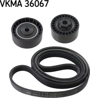 SKF VKMA 36067 - Поликлиновий ремінний комплект autozip.com.ua