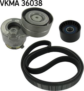 SKF VKMA 36038 - Поликлиновий ремінний комплект autozip.com.ua