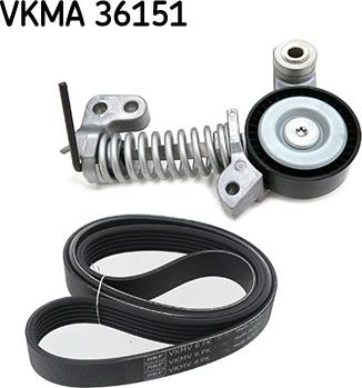 SKF VKMA 36151 - Поликлиновий ремінний комплект autozip.com.ua